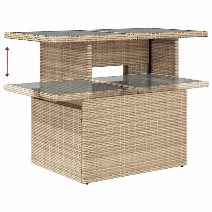 Set Divani da Giardino 7 pz con Cuscini Beige in Polyrattan 3326750