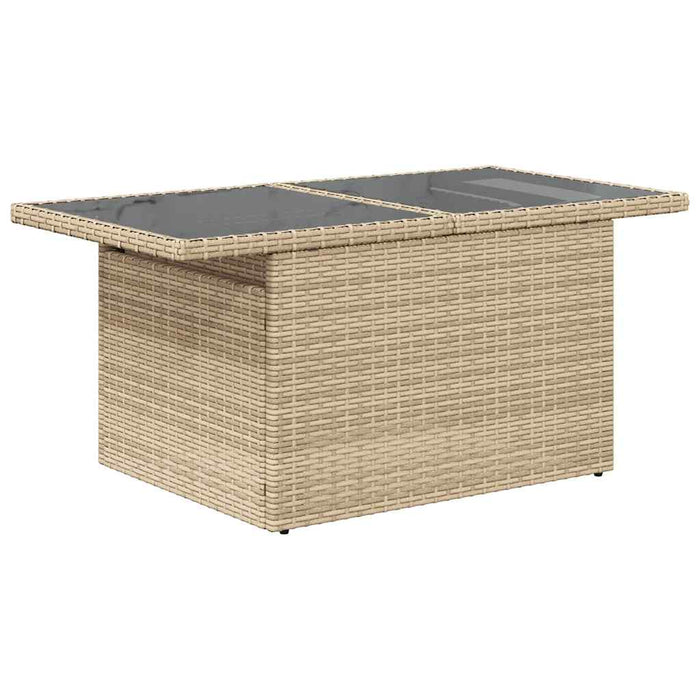 Set Divano da Giardino 9 pz con Cuscini Beige in Polyrattan 3326769