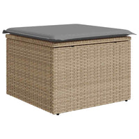 Set Divano da Giardino 6 pz con Cuscini Beige in Polyrattan 3326780