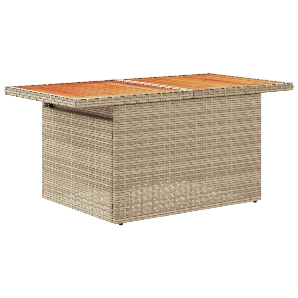 Set Divano da Giardino 9 pz con Cuscini Beige in Polyrattan 3326907