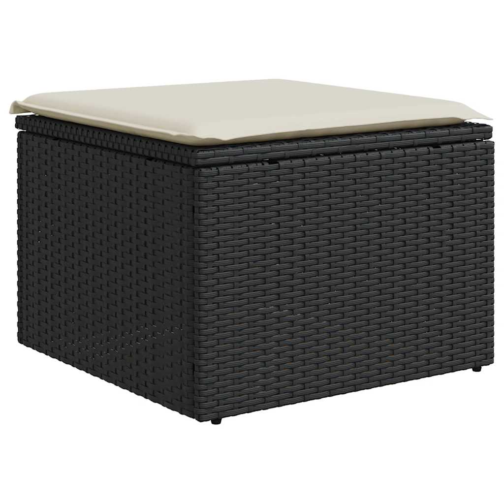 Set Divani da Giardino con Cuscini 7pz Nero Polyrattan 3326947