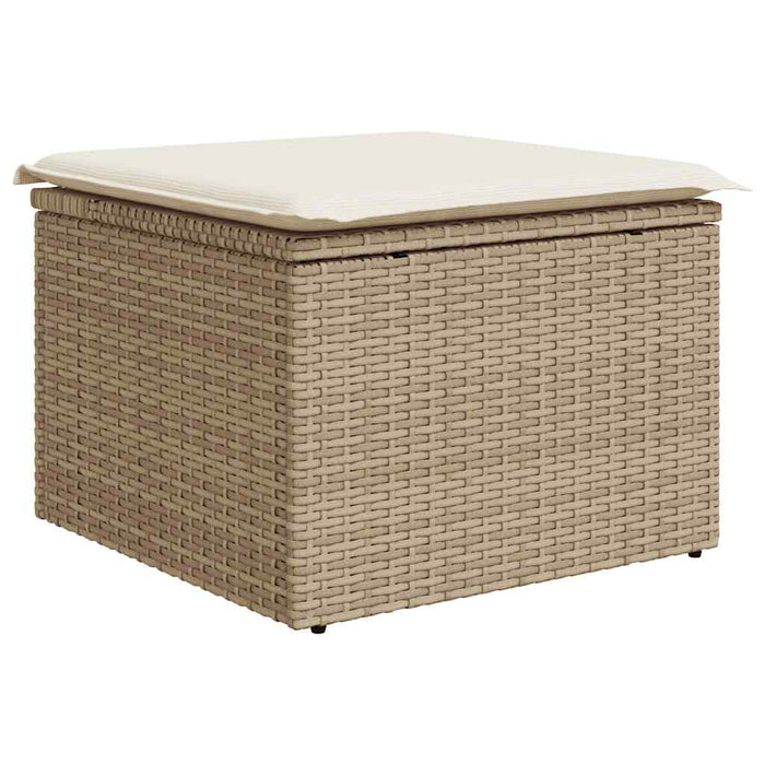 Set Divano da Giardino 8 pz con Cuscini Beige in Polyrattan 3326956