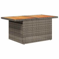 Set Divani da Giardino 7 pz con Cuscini Grigio in Polyrattan 3327000