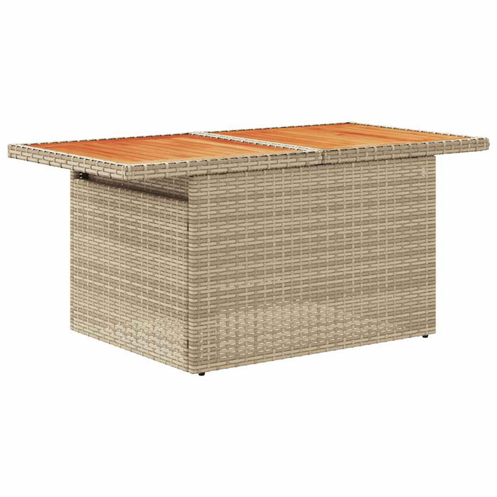 Set Divano da Giardino 9 pz con Cuscini Beige in Polyrattan 3327019