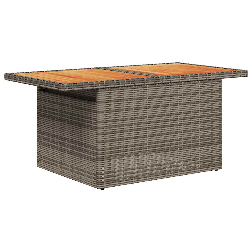 Set Divani da Giardino 7 pz con Cuscini Grigio in Polyrattan 3327049