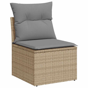 Set Divano da Giardino 6 pz con Cuscini Beige in Polyrattan 3327153