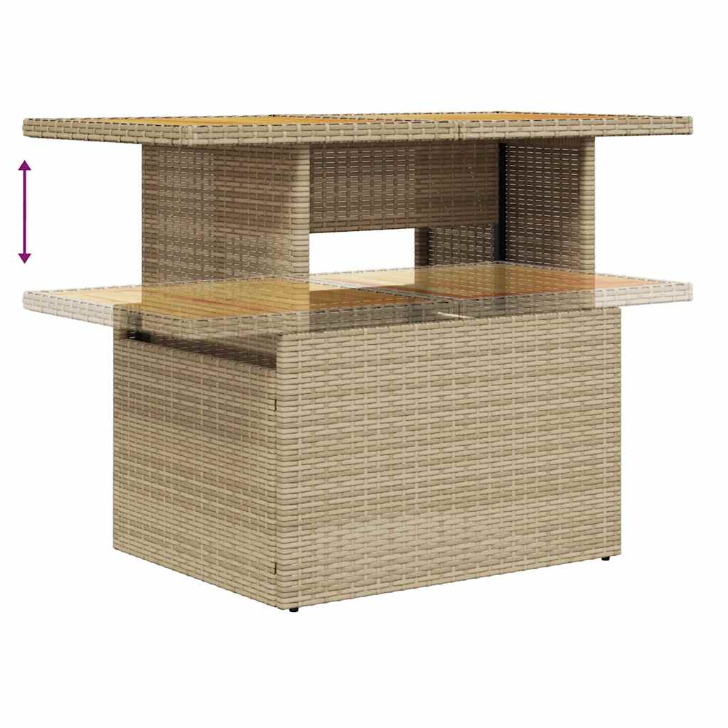 Set Divani da Giardino 7 pz con Cuscini Beige in Polyrattan 3327285