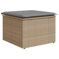 Set Divano da Giardino 6 pz con Cuscini Beige in Polyrattan 3327363