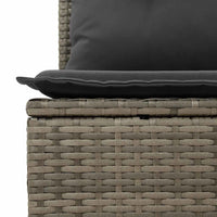 Set Divano da Giardino 6pz con Cuscini Grigio Polyrattan Acacia 3327476