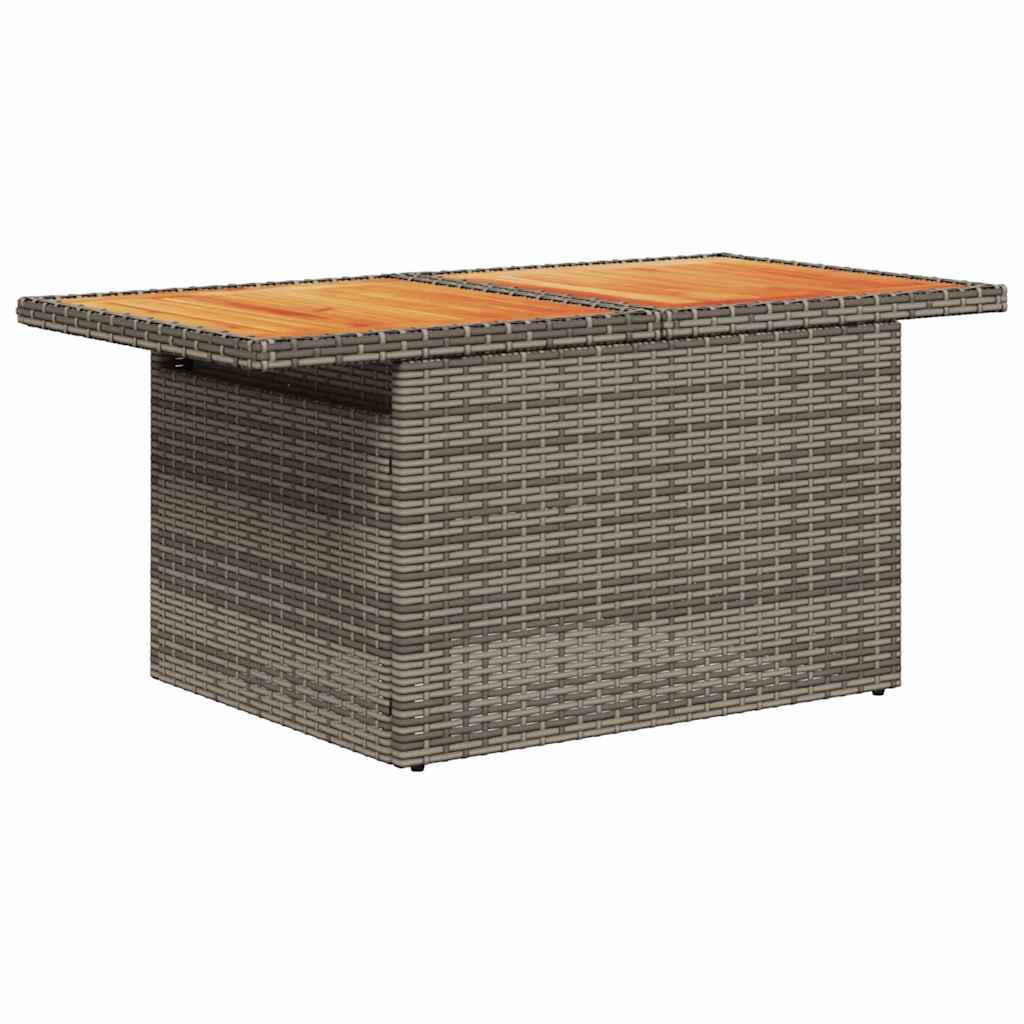 Set Divano Giardino 5 pz con Cuscini Grigio Polyrattan Acacia 3327483