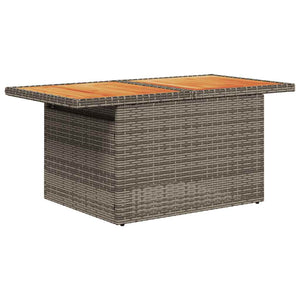 Set Divani Giardino 4 pz con Cuscini Grigio Polyrattan Acacia 3327595