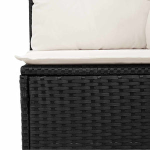 Set Divani da Giardino con Cuscini 7pz Nero Polyrattan Acacia 3327668