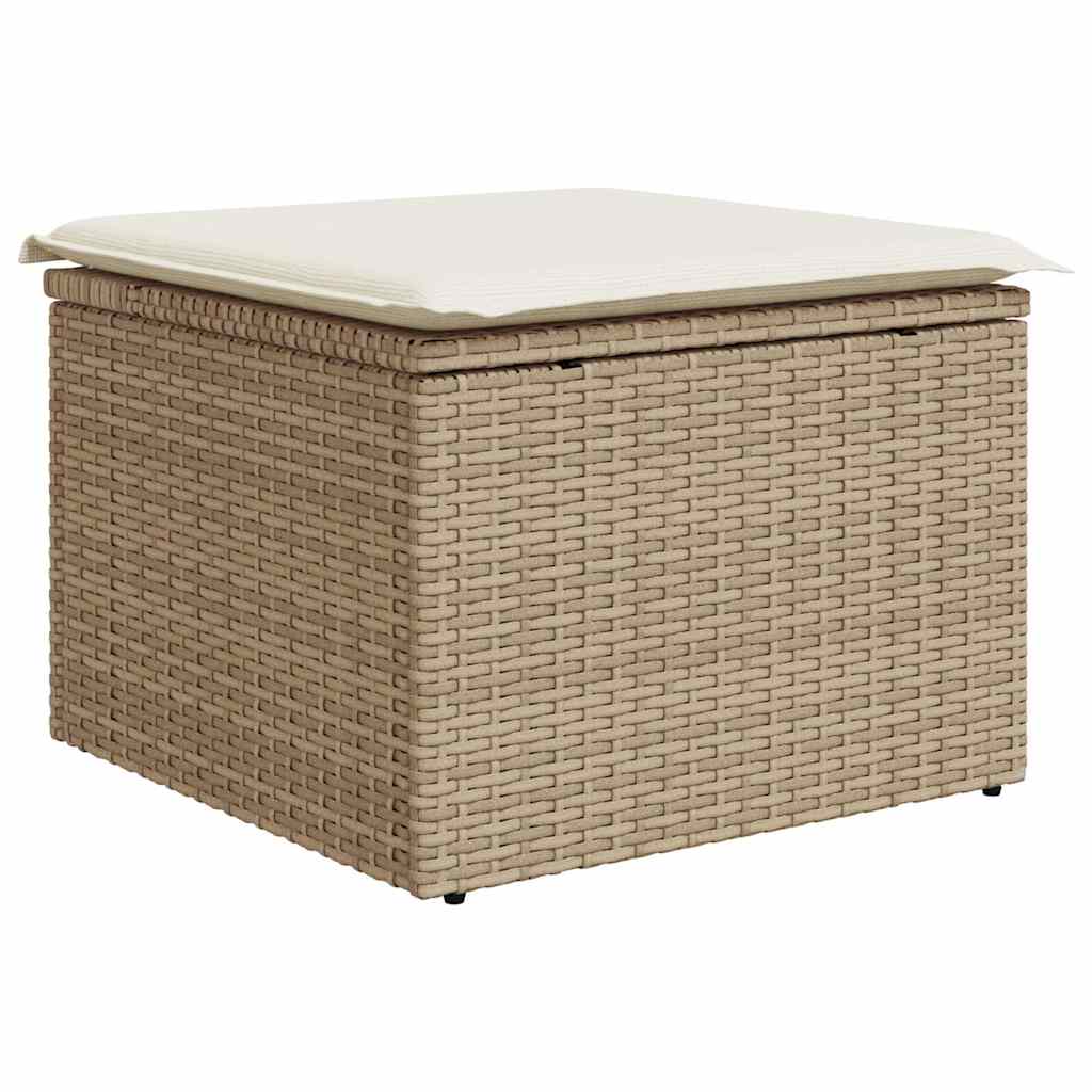 Set Divano da Giardino 6 pz con Cuscini Beige Polyrattan Acacia 3327698