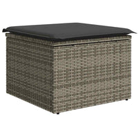 Set Divani da Giardino 7pz con Cuscini Grigio Polyrattan Acacia 3327742