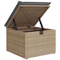 Set Divano da Giardino 9 pz con Cuscini Beige in Polyrattan 3327799