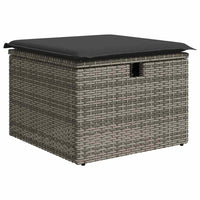 Set Divani da Giardino 7 pz con Cuscini Grigio in Polyrattan 3327820