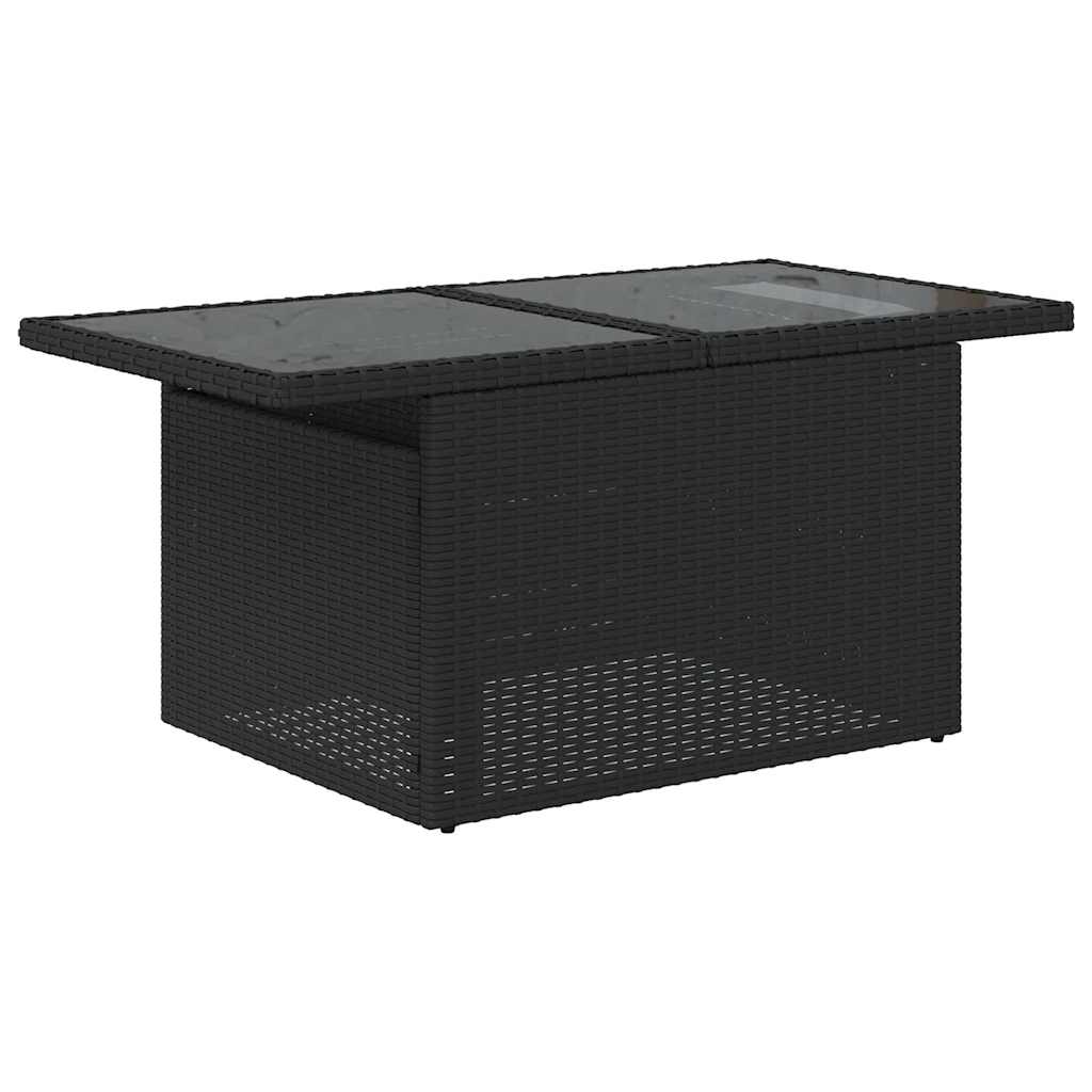 Set Divani da Giardino con Cuscini 7pz Nero Polyrattan 3327896