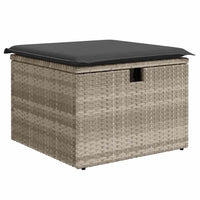 Set Divano da Giardino 9pz con Cuscini Grigio Chiaro Polyrattan 3327922