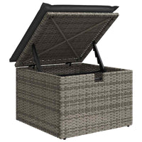 Set Divano da Giardino 9pz con Cuscini Grigio Polyrattan Acacia 3327991