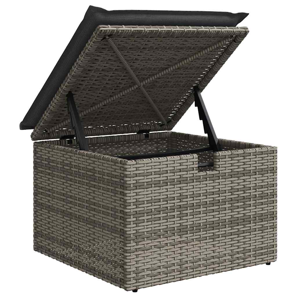 Set Divano da Giardino 6pz con Cuscini Grigio Polyrattan Acacia 3327998