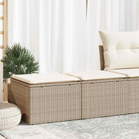 Set Divano da Giardino 2 pz con Cuscini Beige Polyrattan Acacia 3328661