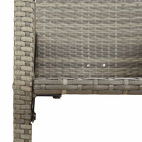 Set Bar da Giardino 5pz senza Cuscini Nero in Polyrattan Acacia 3328893