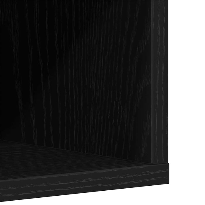 Scarpiera Rovere Nero 54x34x183 cm in Legno Multistrato 859378