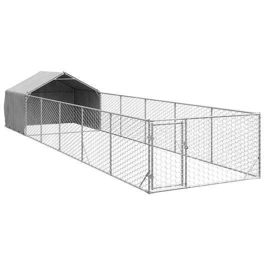 Cuccia per Cani da Esterno con Recinto 8x2x1,5m Acciaio Zincato 3329239