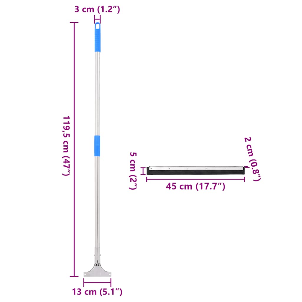 Tergipavimento 45,5x119,5 cm in Acciaio e Gomma 3329227