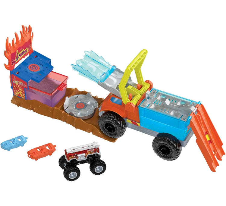 Hot Wheels Monster Trucks Playset Arena degli Scontri Missione Anti-Incendio