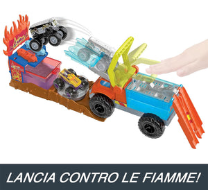 Hot Wheels Monster Trucks Playset Arena degli Scontri Missione Anti-Incendio