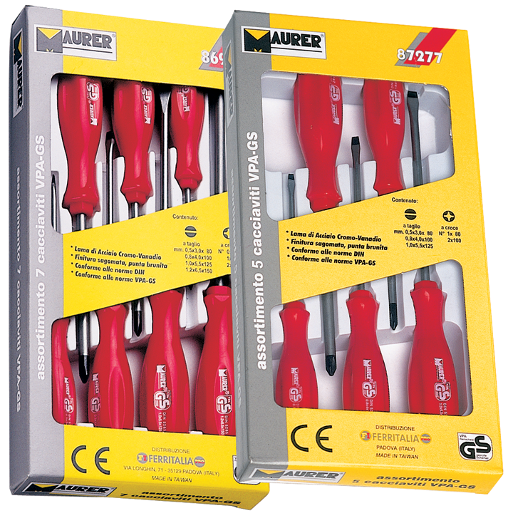 Cacciaviti serie 5pz reds maurer professional - cf blister