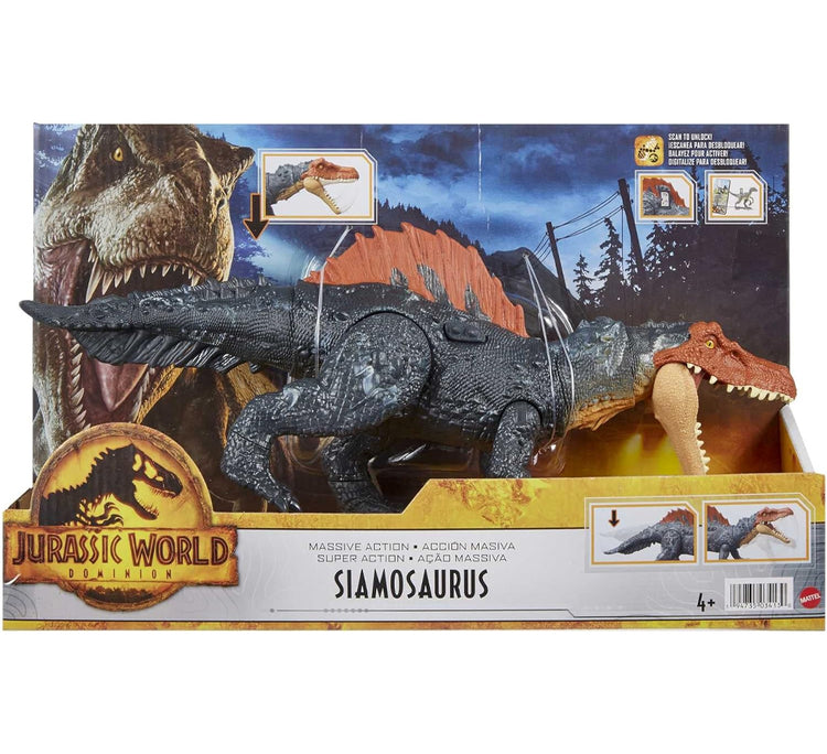 Mattel Jurassic World Dominion Dinosauri Carnivori con Azioni Attacco Siamosauro