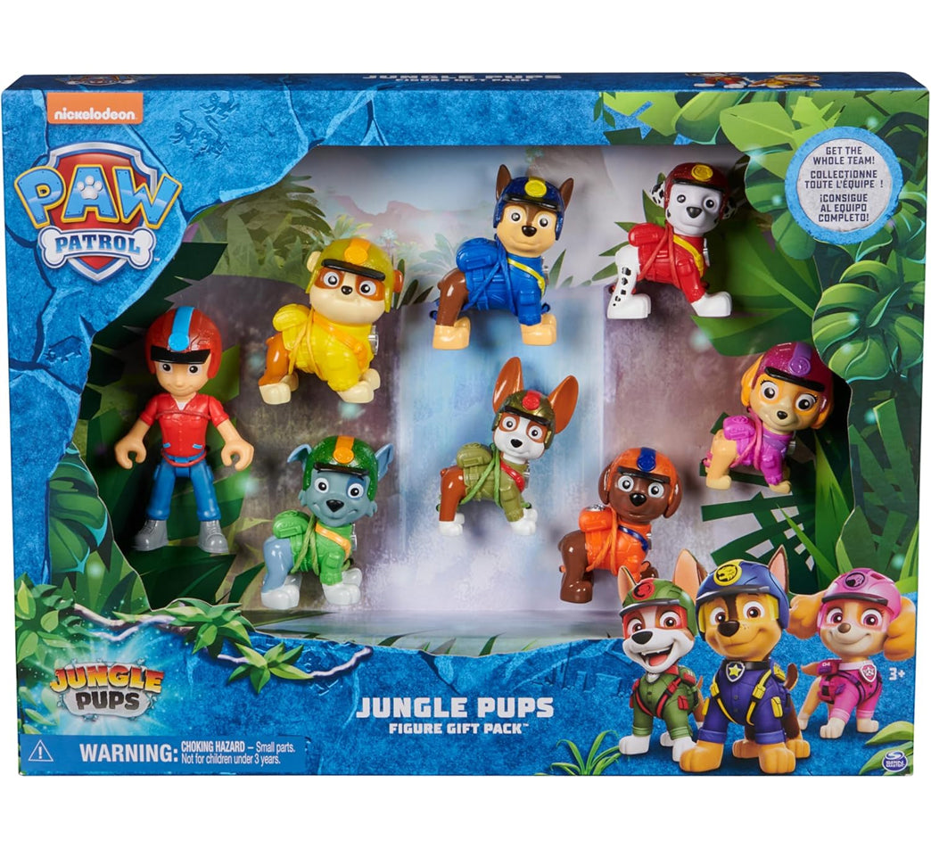 Paw Patrol Jungle Pups Confezione Regalo 8 Personaggi Collezionabili Idea Regalo