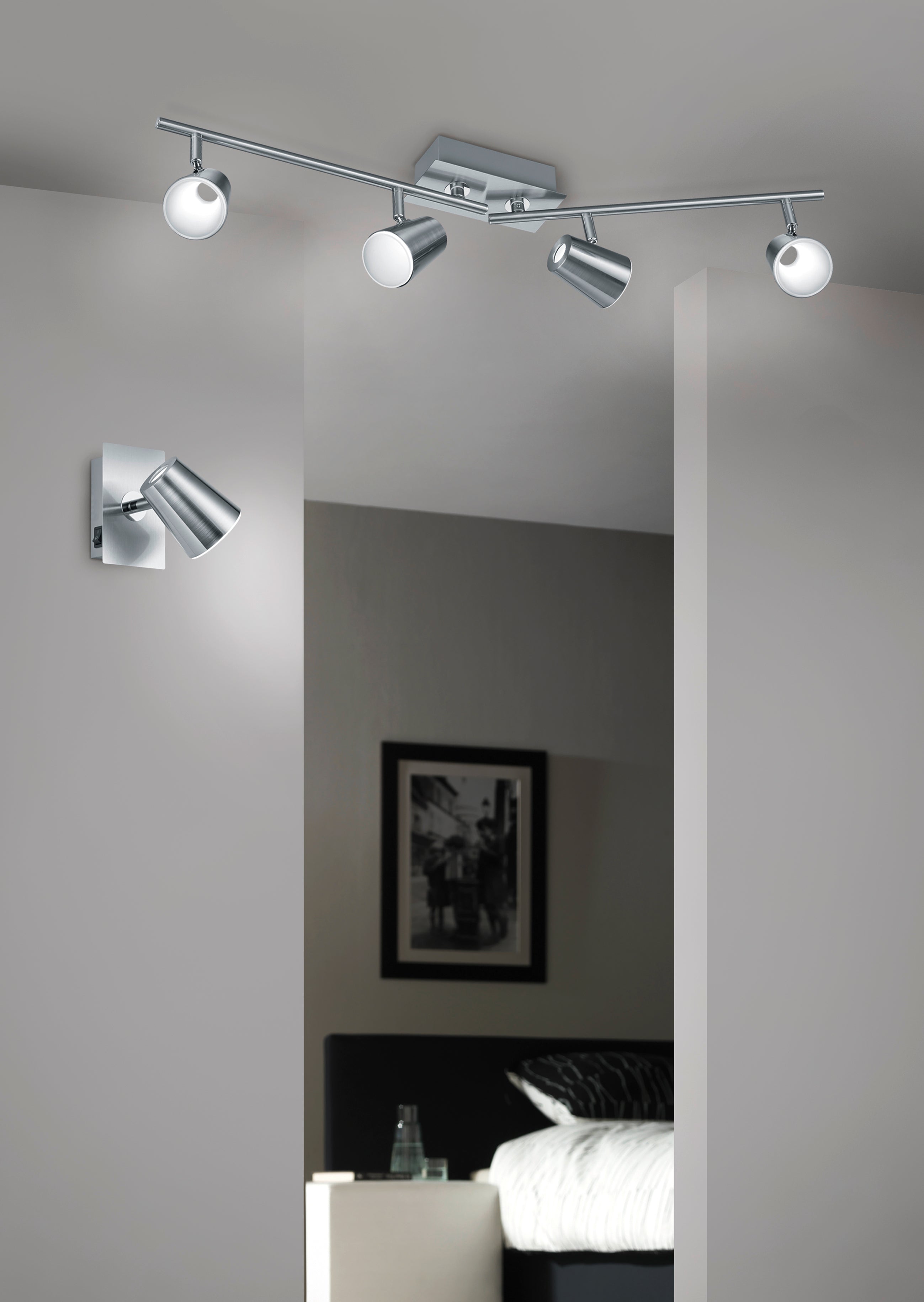 Faretto da Interno a LED in Metallo Nickel Opaco