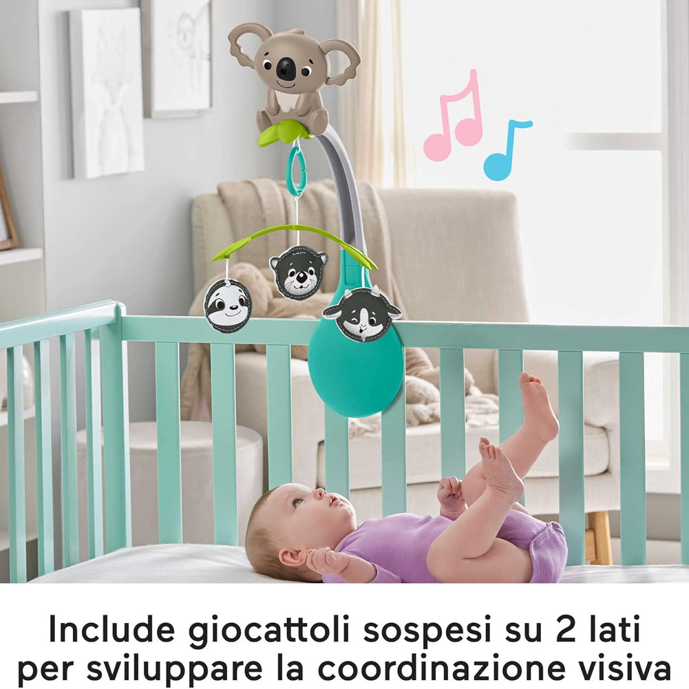 Fisher-Price Giostrina Gioco e Relax 3-in-1 Include un Tenero Koala 3 Giocattoli