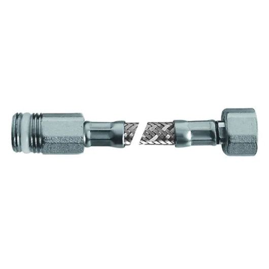 Flessibile in acciaio inox maschio prolungato/femmina modello flexcore cm40  M.3/8 f.1/2 - attacco maschio prolungato