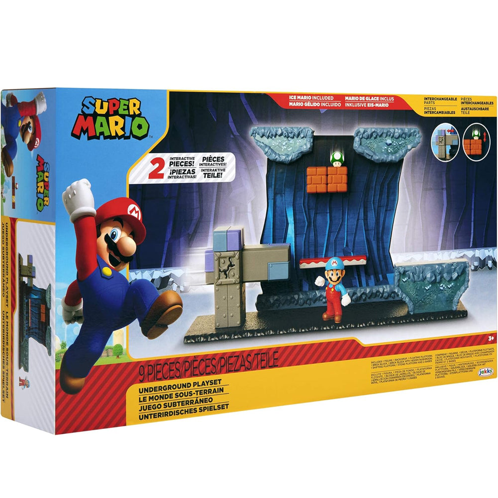 Nintendo Playset Super Mario Underground Idea Regalo per Bambini e Collezionisti