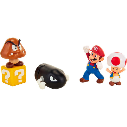 Nintendo Super Mario Diorama set Piana delle Ghiande con 4 Personaggi Idea Regalo