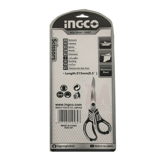 Forbice multiuso ufficio lavoro cucina 215 mm - Ingco HSCRS812001