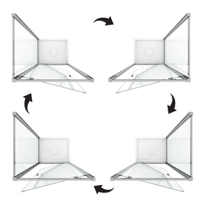 Box Doccia 1 Anta Battente In Cristallo Trasparente 6mm H198 Fosterberg Aalborg Duo 70x100 cm