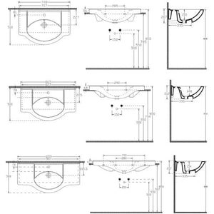 Mobile Da Bagno Bianco Completo Modello Giada Ante Lisce 75cm Legno con Specchio