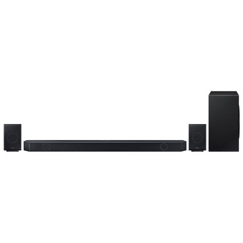 Samsung soundbar hw-q990d/zf serie q, 22 speaker, wireless dolby atmos, audio a 11.1.4 canali, q-simphony, alexa integrato e compatibile con google assistant, graphite black 2024