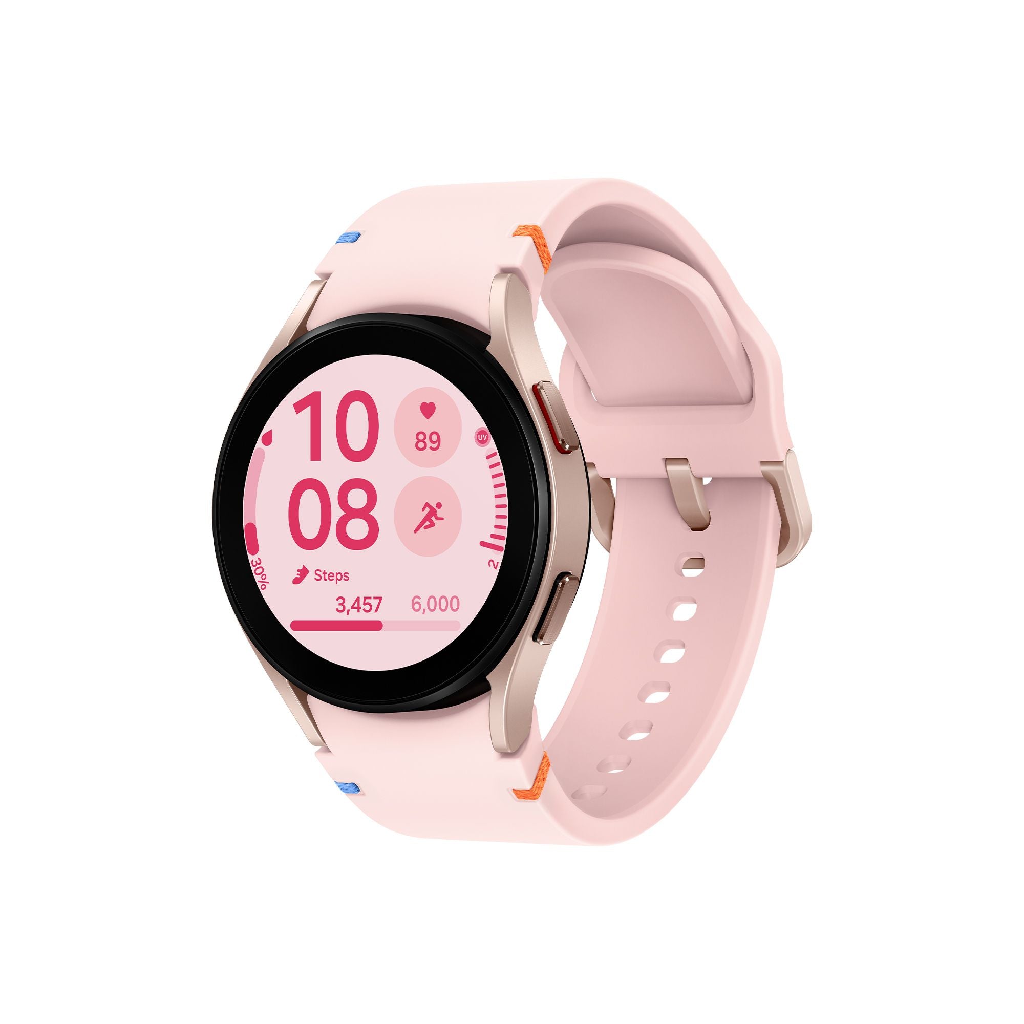 Samsung galaxy watch fe 40mm smartwatch analisi del sonno, ghiera touch in alluminio, pink gold - R861NIDAI