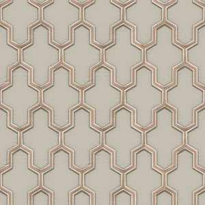 DUTCH WALLCOVERINGS Carta da Parati Geometric Oro e Verde 442589