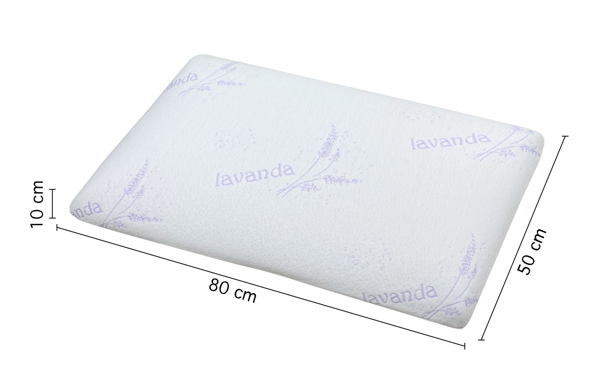 Guanciale Anatomico Aloe Vera Memo Cuscino Letto Saponetta Traspirante Memory Foam Anallergico Prodotto Italiano - Lavanda - 1 Cuscino