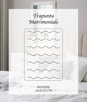 Trapunta Matrimoniale Invernale Stampata Piumino Caldo Piumone Prodotto Italiano Imbottitura Coperta Anallergica Traspirante  - 20Steack