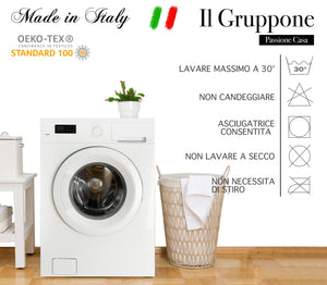 Trapunta Matrimoniale Invernale Stampata Piumino Caldo Piumone Prodotto Italiano Imbottitura Coperta Anallergica Traspirante - 27ShabbyDear 