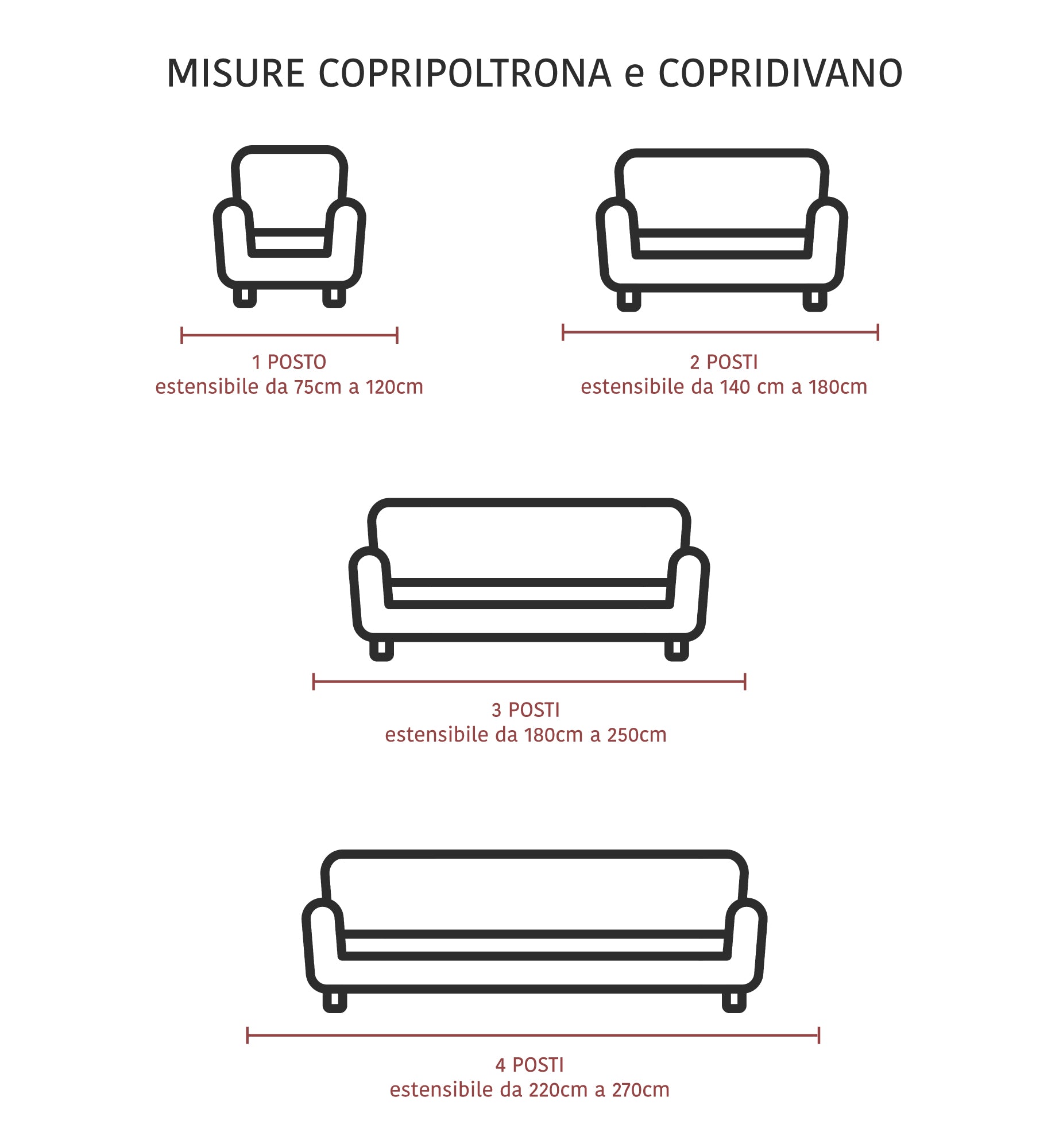 Copridivano Elasticizzato Bielastico Protettivo Antiscivolo Antigraffio Universale Con Braccioli Sagomati  - Arancio - 2 Posti