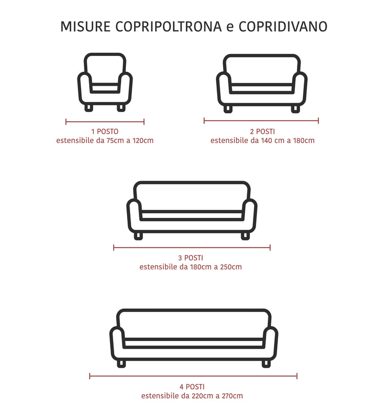 Copridivano Elasticizzato Bielastico Protettivo Antiscivolo Antigraffio Universale Con Braccioli Sagomati  - Bianco - 3 Posti